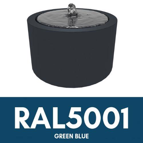 Aluminium Riple Round Water Table - RAL 5001 - Green Blue